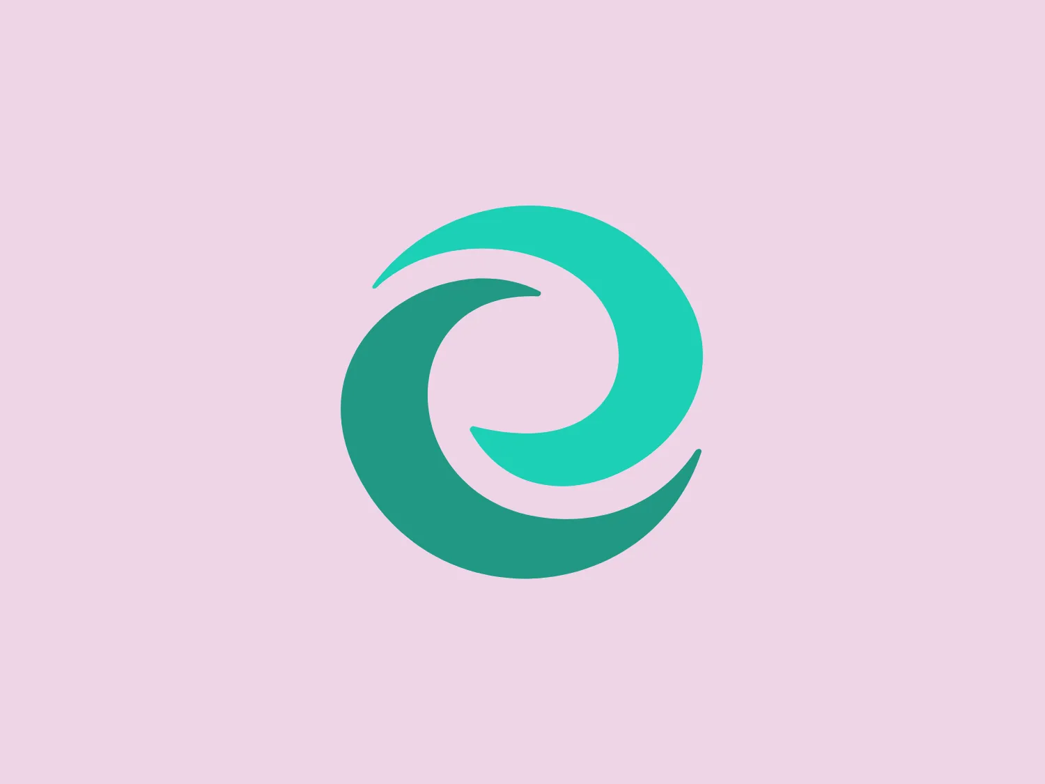 The Eversports logo is a stylized, abstract design consisting of two interlocking swirled shapes forming a dynamic and continuous loop. The gradient of teal to light turquoise gives a sense of fluidity and movement. The design aesthetic is modern and minimalistic, with a clean, curved silhouette suggesting innovation and connectivity. The absence of sharp edges promotes a friendly and approachable brand identity. The smooth transitions between the hues create a three-dimensional effect, adding depth to the design.