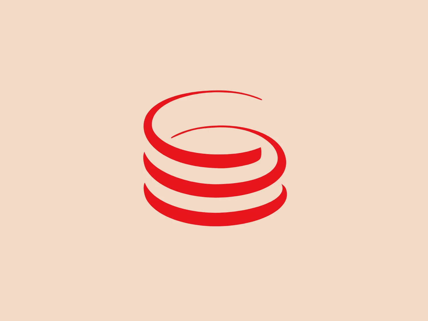 The Genesys logo is a stylized, abstract design featuring a series of red arcs forming a swirl-like shape with a tapered end, conveying motion, dynamism, and energy. The smooth, evenly spaced lines create a sense of harmony and balance, while the vibrant red color adds a feeling of boldness. A light and subtle background would complement the logo well without overpowering it.