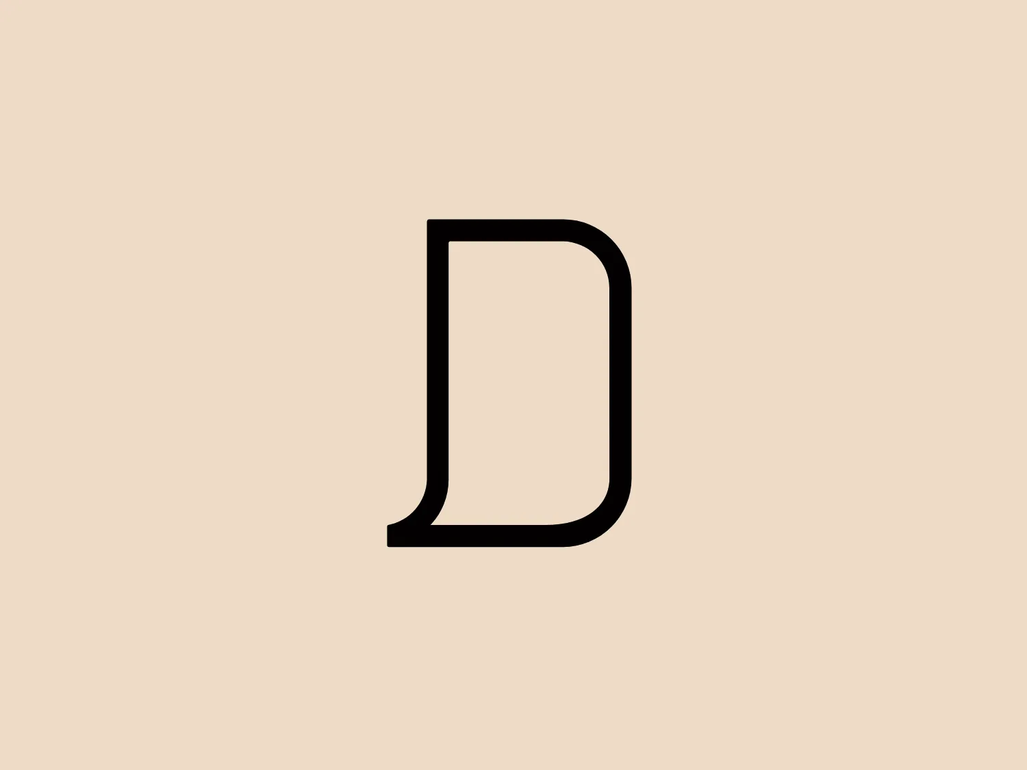 The West of England Design Forum logo is a simple yet bold depiction of the letter 'D'. It features a modern, sans-serif typeface with clean lines and a solid structure. The character has a thick, black stroke with a slight curve at the bottom right end, adding a unique touch to its otherwise straight lines. This stylized 'D' is minimalist and conveys a sense of contemporary elegance, suitable for brands or companies seeking a strong, recognizable initial-based identity. The stark black and simplicity of the logo would be complemented by a muted and neutral background without competing for attention.