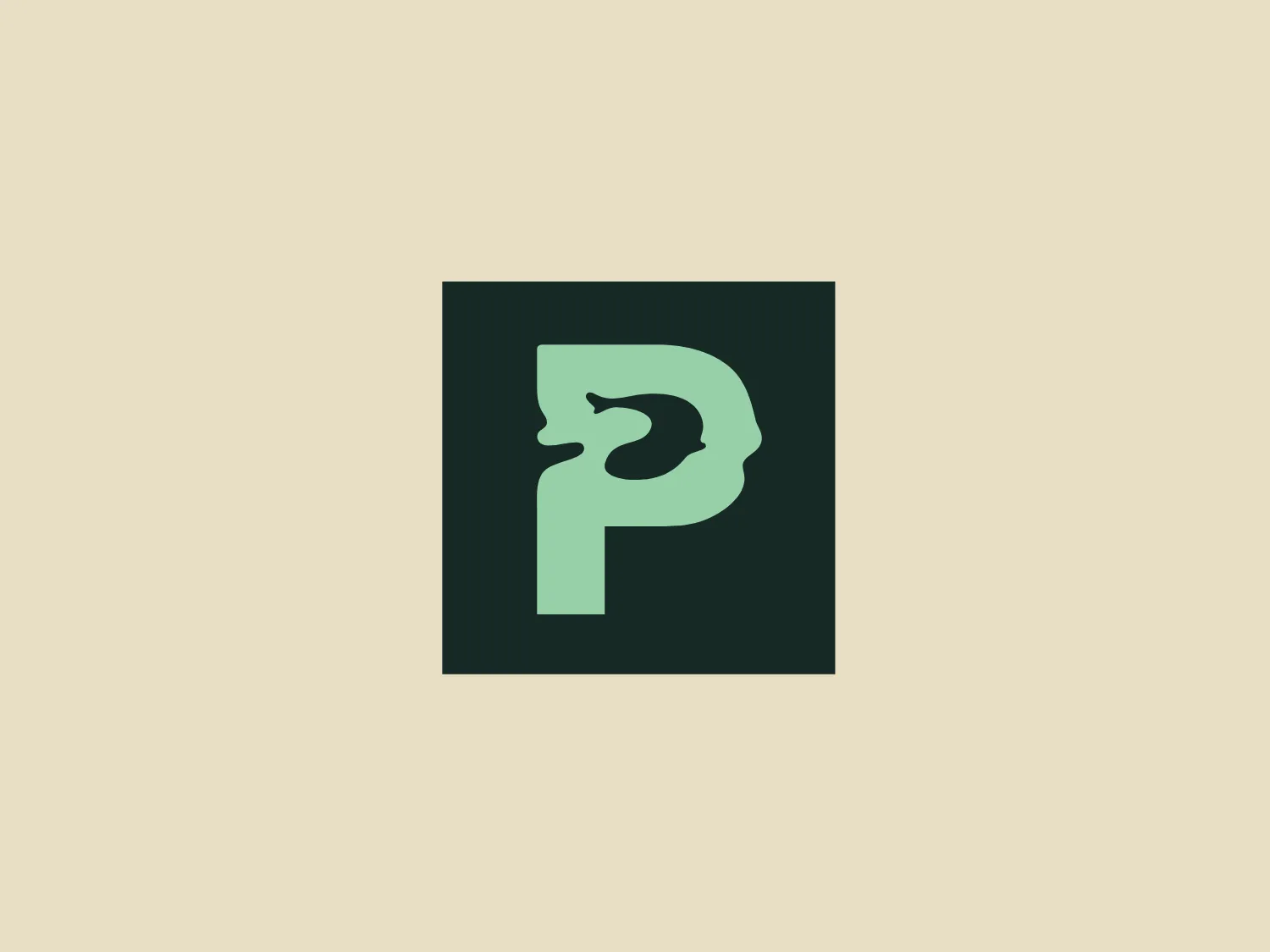 The business logo for Paralenz features a bold and slightly italicized letter "P" in a gradient of teal colors, creating a sense of depth and dimension. The top of the "P" is open, with a contrasting silhouette of a feline animal jumping through the opening, adding dynamism and implying speed or agility.