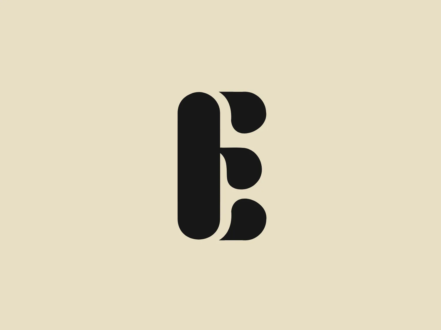 The Eatertainment logo features a stylized letter "E" comprised of bold, rounded, and interlocked geometric shapes, giving it a modern and clean appearance. The logo colors are monochromatic, with the use of black to create a strong contrast and visual impact. Its overall aesthetic is minimalistic and contemporary, with an emphasis on negative space which cleverly forms the distinct segments of the letter. The effect is both elegant and easily recognizable.