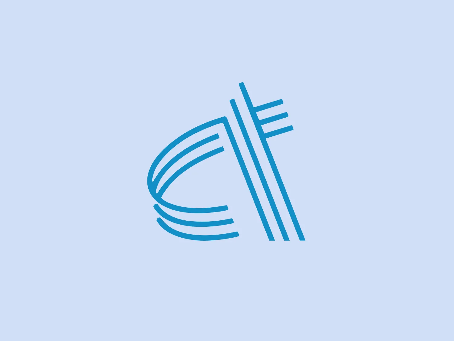 The Alpek logo comprises a stylized, geometric emblem featuring a series of light blue lines and curves that create an abstract form, which could be interpreted as a dynamic, flowing shape or letter. The lines vary in thickness, suggesting movement and depth with the thickest line curving on the left and tapering into thinner lines as they extend to the right. The design carries a modern and minimalist aesthetic, emphasizing clean lines and negative space. It hints at precision, technology, or connectivity.