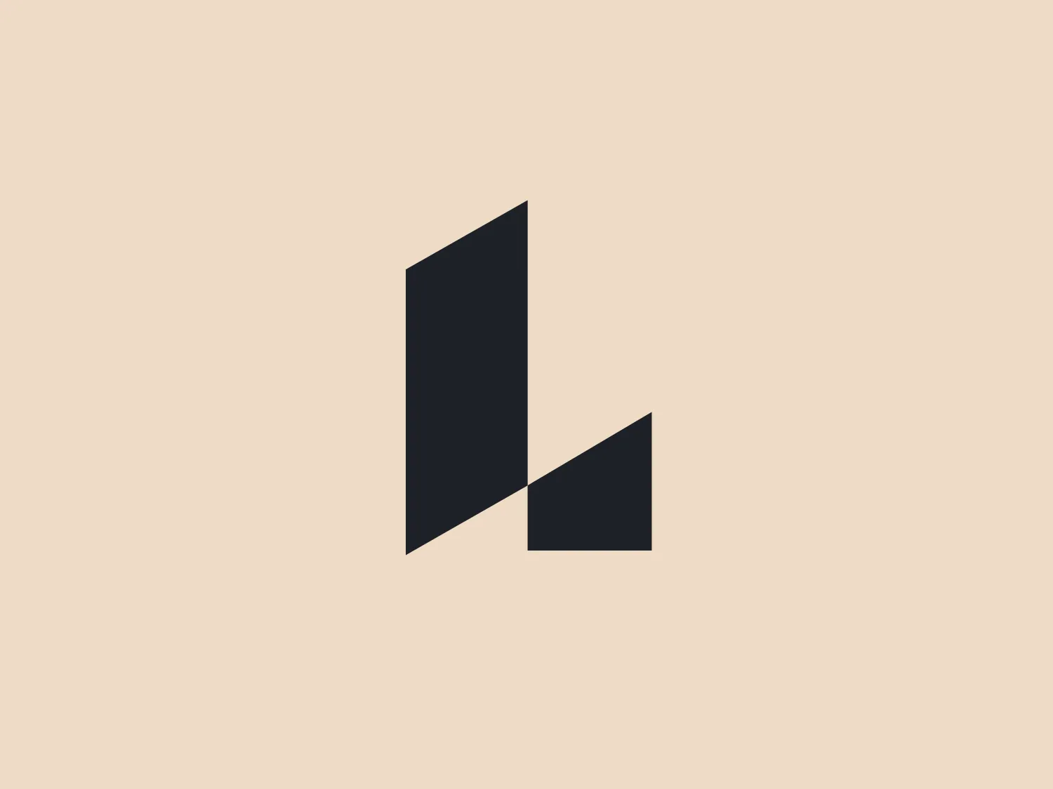The Lucid logo features a stylized letter 'L' broken into two geometric parts: a vertical rectangle on the left and a shorter rectangle at the bottom right, creating a sense of asymmetry. Both shapes are filled with a dark color, possibly black or a very dark grey, contributing to a bold and contemporary look. The clean lines and sharp angles exude a modern and minimalist aesthetic. Due to the simplicity and neutrality of the logo, many background colors could complement it, but a light and subtle color would maintain its sleekness without overshadowing it.