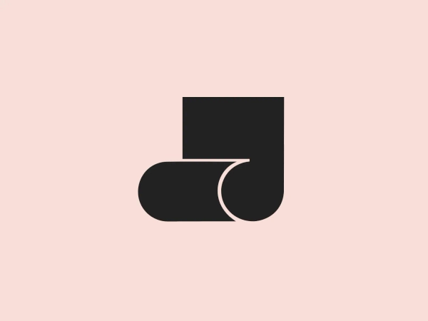 What we like is the bold and modern geometry in the Dispapeles logo, featuring a vibrant, solid pink color for a fresh and energetic look.
