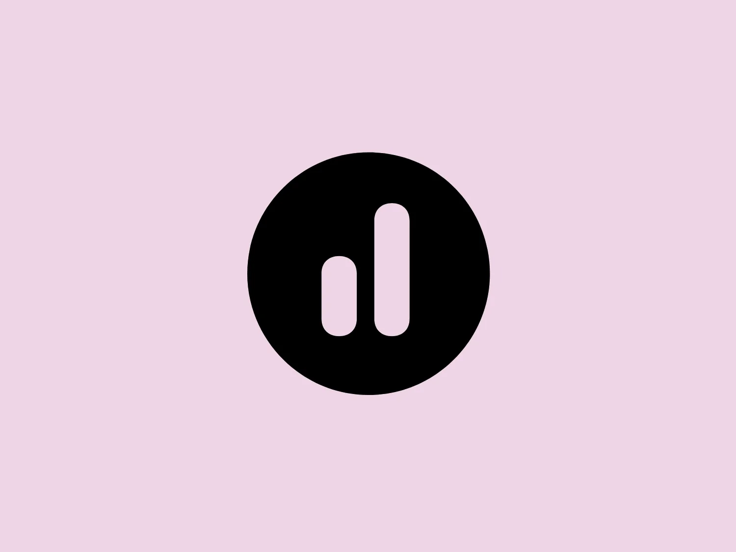 The logo for Design Hotels is a simple and yet modern design featuring bold, white, vertical bars that somewhat resemble the pause symbol, centered within a solid circular black background. The use of negative space to create the bars gives a clean and minimalist aesthetic, which is versatile and easily recognizable. The logo's stark contrast between the white and black creates a strong visual impact, making it stand out.