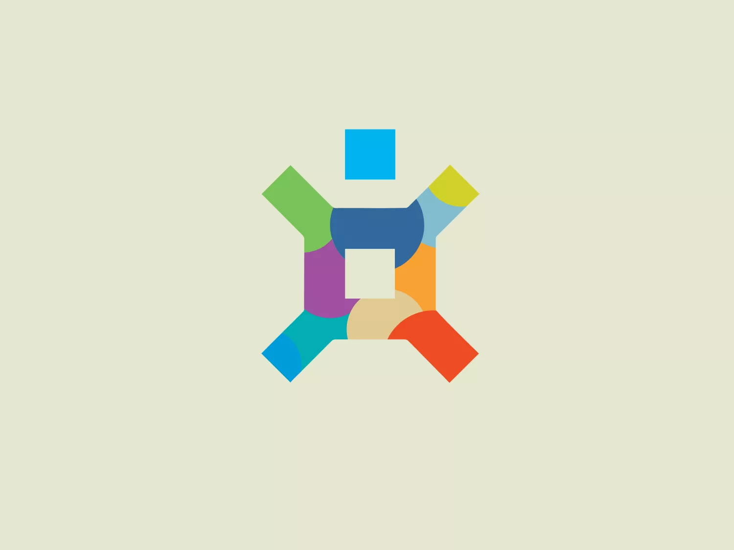 The logo for Better Future showcases a modern, technology-oriented design resembling a pixelated or digital asterisk. It consists of overlapping geometric shapes in vibrant shades of green, blue, purple, red, orange, and yellow, evoking diversity and dynamism. Each color block casts a subtle shadow, adding dimensionality. The design conveys connectivity and network-related themes, reflecting concepts of structure, integration, and convergence.