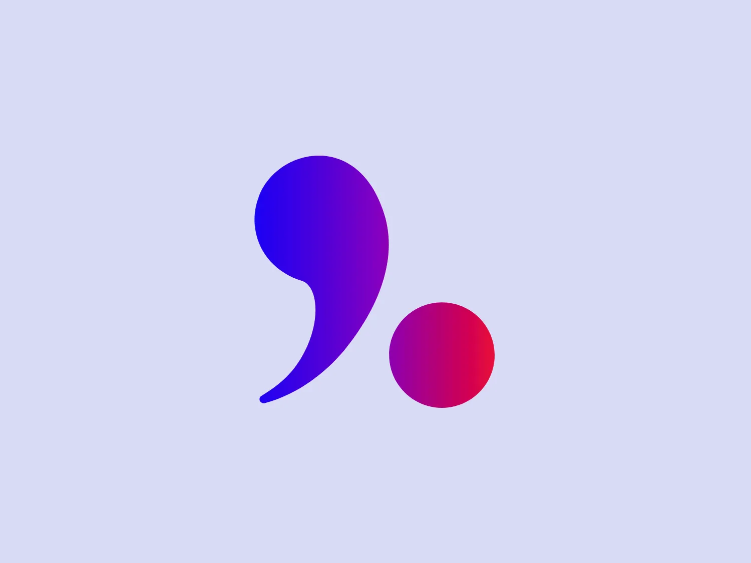 The Lingoda logo presents a stylized, abstract image consisting of a larger teardrop or comma-like shape and a smaller solid circle. The larger shape is purple, with a gradient that shifts from a darker hue at the top to a lighter, more vivid hue towards the bottom. The smaller circle is a solid hot pink color. Together, the shapes seem to imply a form of communication or a symbolic representation of interaction, with a dynamic and modern aesthetic that is both simple and visually striking. The logo has a clean and minimalist design, utilizing bright, contrasting colors to create a sense of vibrancy and energy.