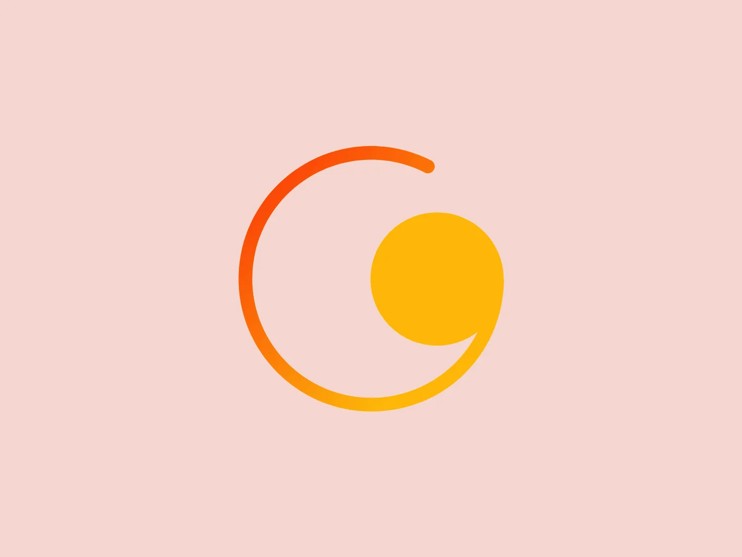 The Glanbia logo features a stylized circular shape, with the main form resembling the letter "G". The design uses gradient shades of orange, with the outer curve being a brighter and more vibrant hue, and the central disc shaded with a deeper, golden yellow. The gradient creates a sense of depth and movement within the simple geometry of the logo. The overall aesthetic is clean, modern, and minimalistic, focusing on color and form to create a dynamic and recognizable image. The use of negative space around the central disc cleverly suggests continuity and openness.