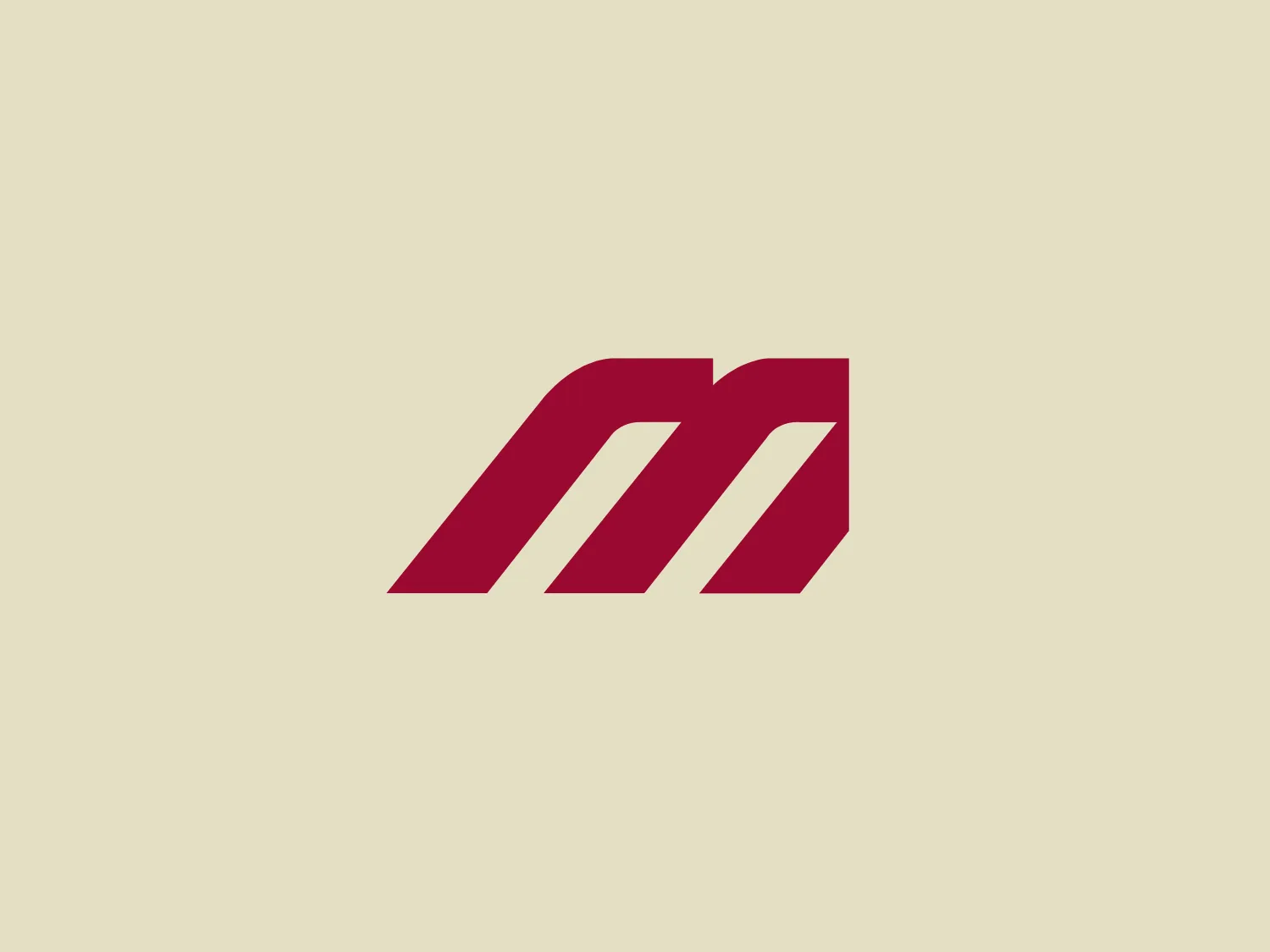 The Mutlusan logo is a stylized representation of the letter "M" created from three bold stripes with sharp angles and straight edges, conveying a sense of modernity and dynamism. The color of the logo is a deep, rich red, which stands for energy, passion, and action. This geometric design is minimalistic yet powerful, with the use of negative space between the stripes adding an interesting visual element that enhances the overall design. The logo's simplicity would allow it to be versatile for various applications.