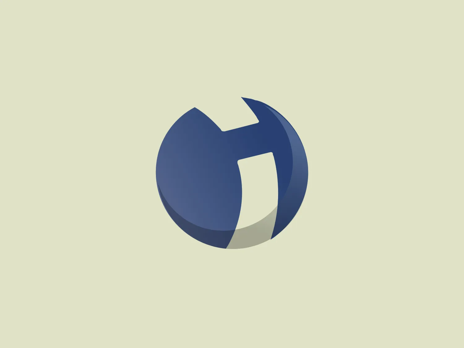 The Intercall logo is a stylized abstract design resembling a dynamic, circular form with a gap at the top right. It features three distinct segments in varying shades of blue, with the darkest hue on the left and progressively lighter shades as the segments curve towards the right. The modern and sleek aesthetic is enhanced by the use of gradient and shadows, giving it a three-dimensional effect, suggestive of motion or a mechanical part like a gear. Due to the cool tones of the logo, a light-colored background would complement it well.