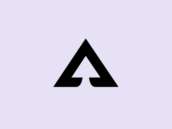 What catches our eye is the bold, black-colored design featuring a stylized letter "A" composed of two diagonally opposed arrows, creating a sleek and modern aesthetic.