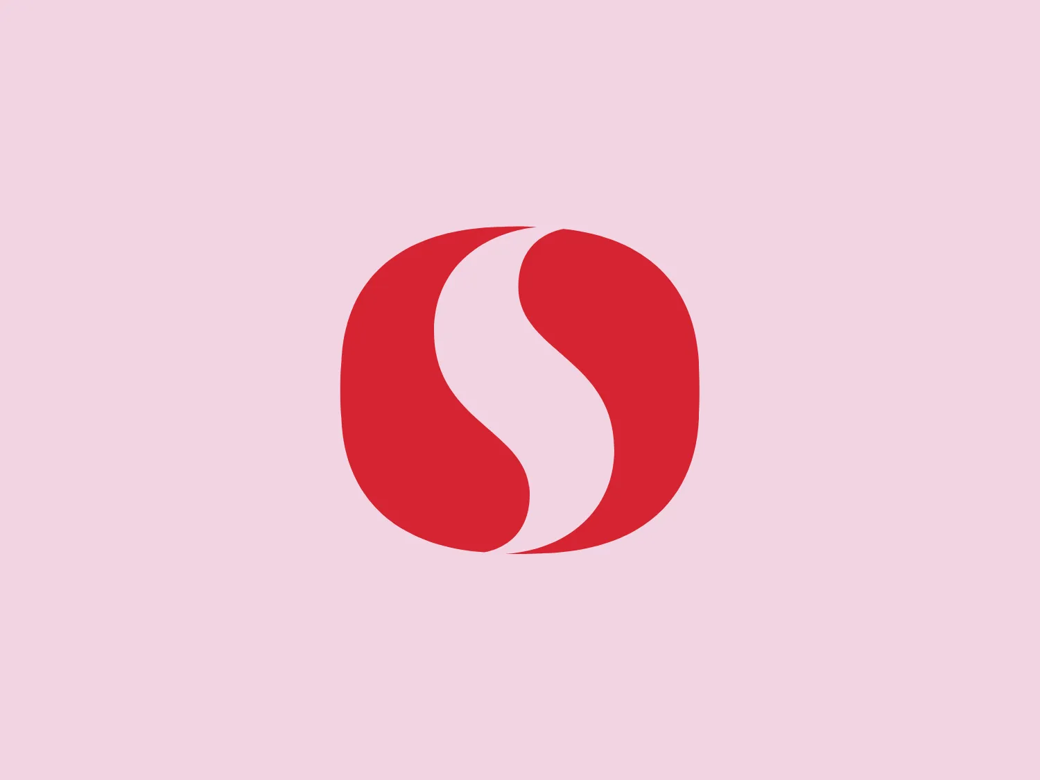 The Safeway logo is a minimalist design featuring two red curving shapes that come together to form a stylized letter "S" inside a round enclosing form. The main shade of red used for the shapes is bold and eye-catching, providing a strong contrast against a potential light background. The curves are smooth and the overall effect is modern and dynamic, suggesting movement and energy. This logo's simplicity and impactful color make it versatile and easily recognizable.
