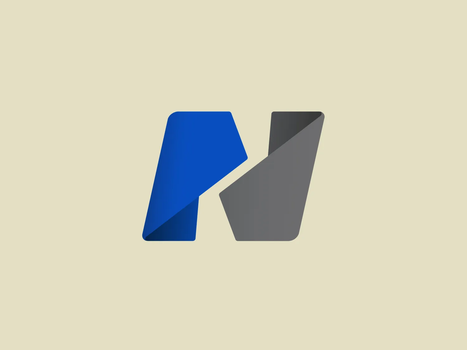 The Norwalt logo showcases a modern and minimalistic design with a stylized letter "A" composed of two distinct shapes. The deep blue triangle on the left contrasts with the pale gray parallelogram on the right, creating a sense of solidity and innovation. The design suggests a forward-thinking and dynamic brand aesthetic.