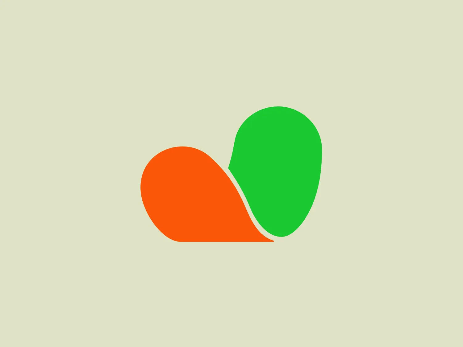 The Volia logo consists of two overlapping shapes with a modern and minimalist design. The shape on the left is a vibrant orange, while the right shape is a lively green. Their forms are organic and rounded, resembling leaves or speech bubbles, which may imply themes of growth, sustainability, or communication. The point where they overlap creates a new blended color, suggesting integration or interaction between two entities or ideas. The simplicity of the design allows for versatility in use, and its bold colors make it stand out.