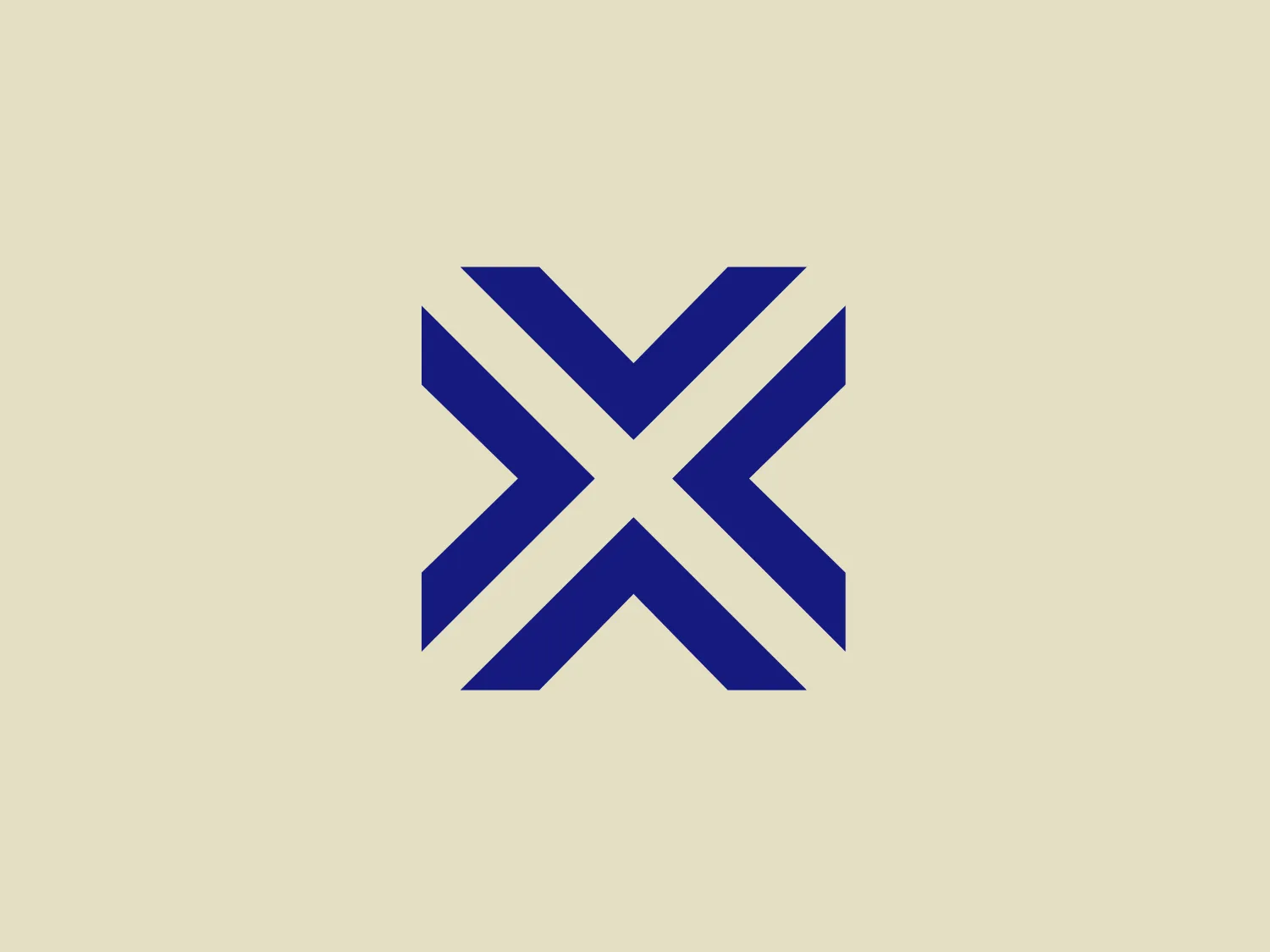 The X-FAB logo features a stylized letter "X," comprised of four identical right-angled triangles with their hypotenuses facing inwards to form the central, overlapping area of the "X." Each triangle is colored in a bold, royal blue. The negative space created between the triangles forms a white 'X,' which contributes to the visual effect. The logo has a strong, geometric construction, conveying a sense of stability and balance. It has a modern and minimalistic aesthetic, with its sharp lines and solid color choice exuding a professional and clean look.