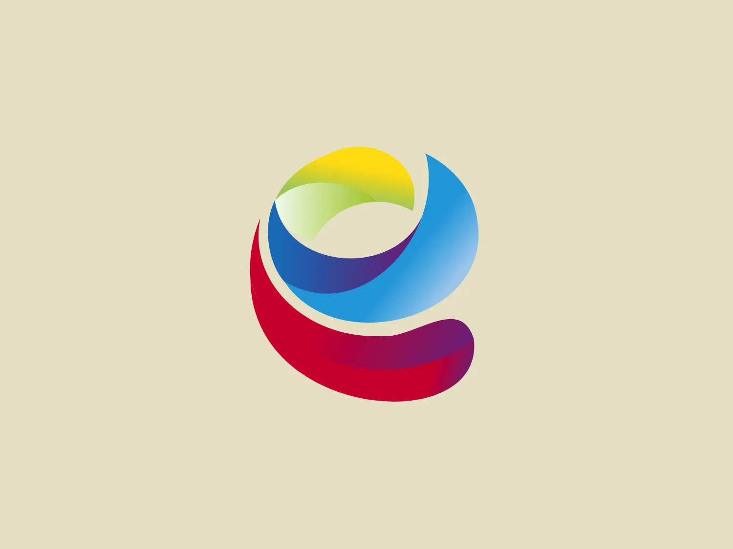 The logo for Ramada Encore features a modern and dynamic design with three swooshes swirling around a central pivot point, creating a sense of rotation or orbit. Each swoosh has a distinct gradient color: green to lemon yellow, light blue to deep blue, and pink to dark red. The elements together resemble a stylized, abstract representation of a propeller or a pinwheel, suggesting motion and innovation. The overall aesthetic is sleek, vibrant, and fluid, indicating a forward-thinking and energetic brand identity.