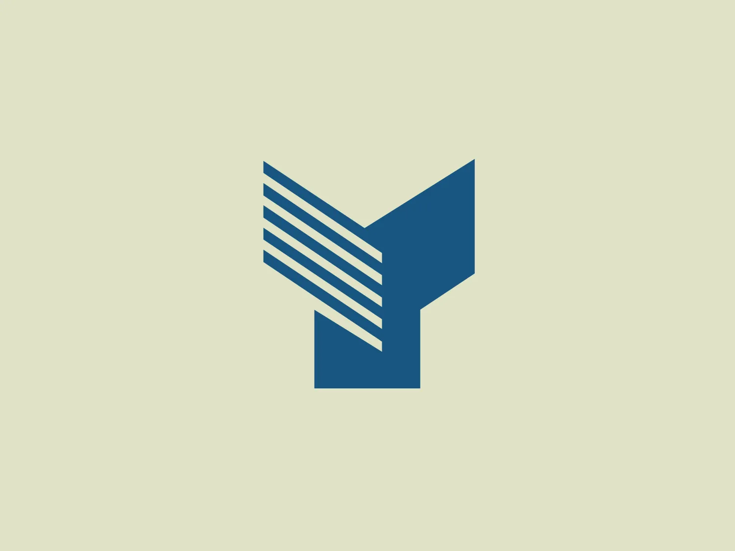 The Yolo Federal logo is a modern, abstract, and geometric design. It features a stylized letter "Y" with an upward-extending arm that branches out into three parallel lines of varied lengths, arranged diagonally to create a dynamic sense of movement. The solid shapes of the "Y" convey stability and strength. The deep shade of blue exudes professionalism and trustworthiness, making it an ideal fit for tech or corporate branding.