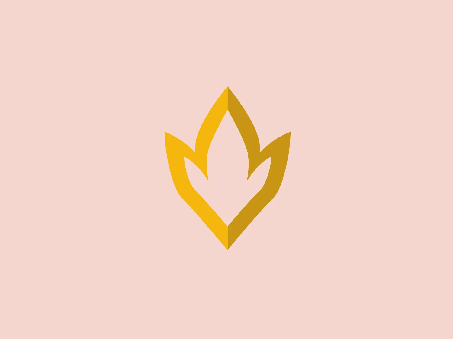 The Victory Media logo showcases a stylized golden flower or flame with clean lines and curves. At the top, three pointed leaf-like shapes combine to form an upward-pointing figure, symbolizing growth, energy, or rebirth. The design is modern, symmetrical, and uses negative space to create an elegant and open feel. The bright and warm golden color suggests luxury, quality, or a connection with nature.