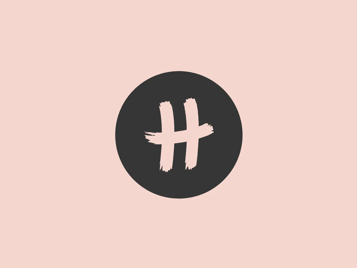 The Running Heroes logo features a white hash symbol (#) centered on a vibrant orange circular background. The irregular, brushstroke-like edges of the hash symbol give the design an organic and handcrafted feel, while the bright orange hue of the circle adds an energetic and eye-catching backdrop. The use of negative space within the hash symbol adds depth and dimension to this modern, accessible logo with an artistic touch.
