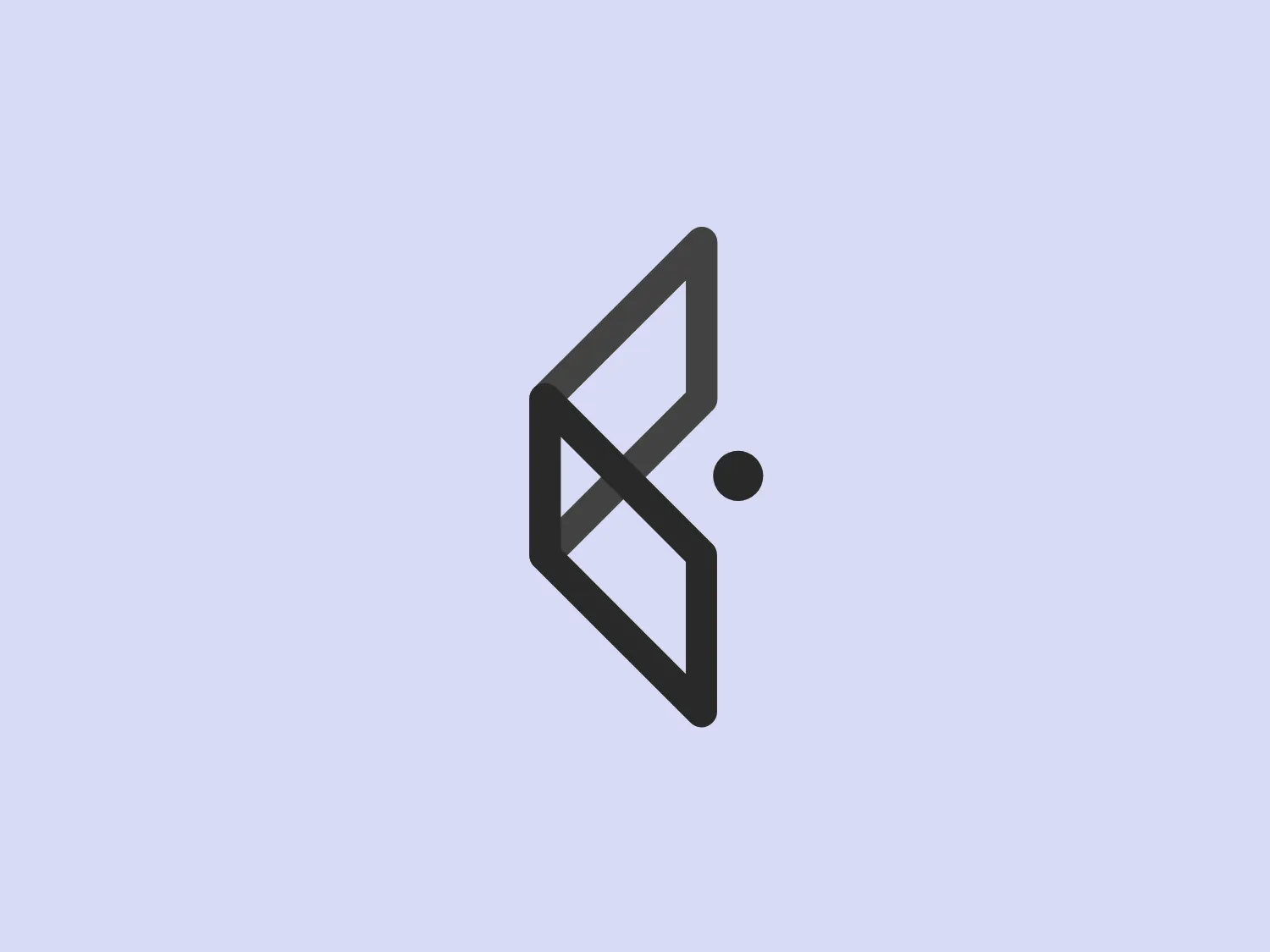 The Finect logo is a stylized, geometric representation consisting of two isometric shapes that resemble a play button or forward arrow and a smaller square, both interconnected or partially overlaying. These shapes have a minimalist design, with a gradient of purples that creates a sense of depth and modernity. Lines are clean and sharp, and the composition has a dynamic feel. The gradient seems to shift from a lighter purple at the top to a darker shade at the bottom, emphasizing the three-dimensional aesthetic.