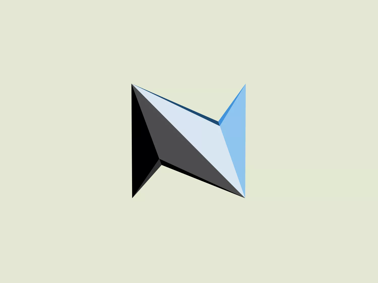 The Needs logo is a stylized, geometric design featuring a three-dimensional arrow shape. Composed of facets that give the impression of dynamic movement, it points to the right. The color scheme consists of varying shades of blue and grey, with the left side of the arrow rendered in light blue and the remaining parts in gradients of grey, creating a metallic look. The overall design aesthetic is modern, sleek, and implies progress or forward motion.