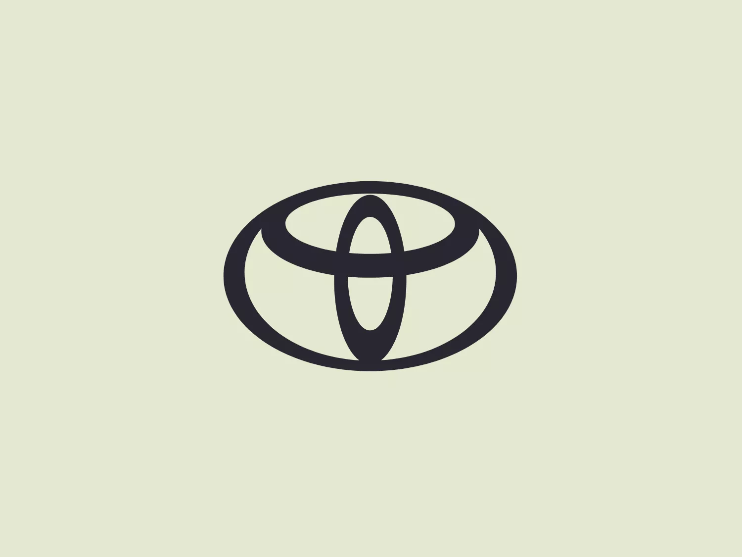 The Toyota logo features a stylized, abstract design comprising of sleek, continuous lines that create the illusion of a three-dimensional object. It consists of intersecting curves forming a central, oval-like shape with an overlaying loop that bisects the oval horizontally and passes under itself vertically in the center, generating a sense of intertwined symmetry. The design uses a monochrome palette with the figure in solid black, offering a stark contrast and a modern, minimalist look. The lines are bold and smooth, suggesting precision and professionalism.