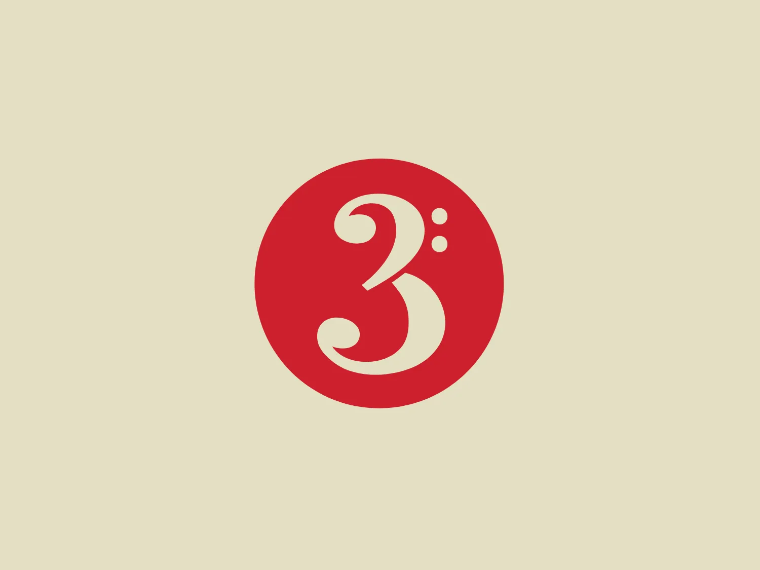 The logo for BBC Radio 3 showcases a modern and curvy stylized number "3" in white against a solid circular red background. Two small white circles of varying sizes near the top add a touch of whimsy to the design, creating a clean, simple, and easily recognizable appearance.