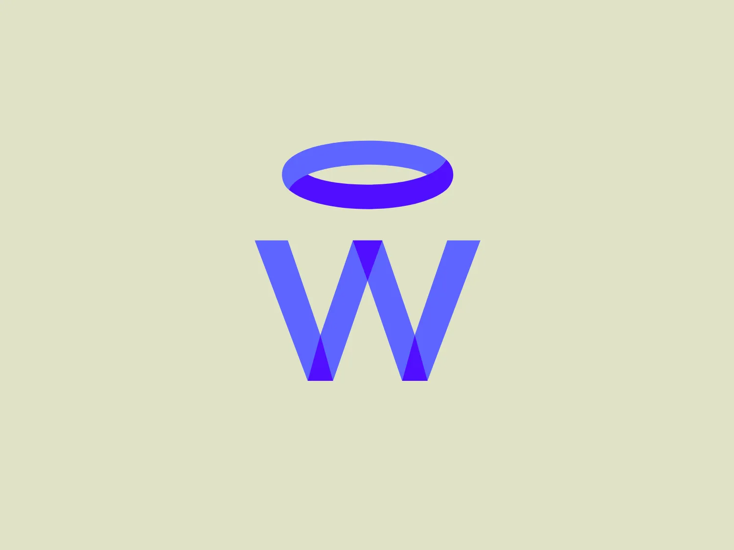 The Holywally logo showcases a sleek and modern design, prominently featuring the letter "W" in a bold sans-serif typeface. The vibrant blue and purple gradient lends a contemporary feel, with an elliptical shape above the letter creating a halo-like effect. The design's depth and innovation are emphasized through the use of cool colors, and the minimalist aesthetic hints at a tech or digital brand identity.