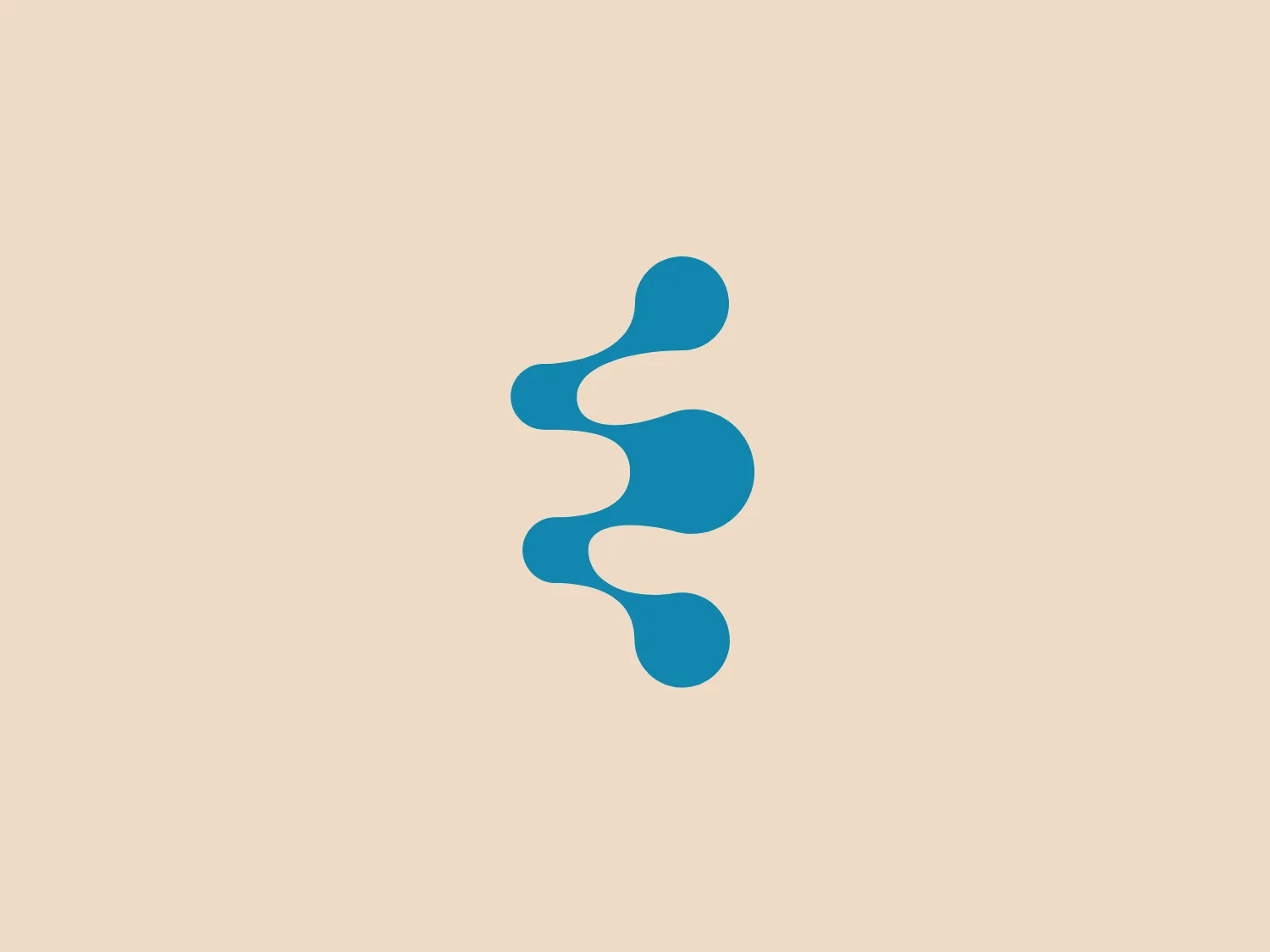 The Epilog logo features an abstract, fluid design composed of three interconnected teardrop shapes that decrease in size from bottom to top. The rounded forms suggest dynamic motion and fluidity, perhaps representing connectivity or a natural element like water. All shapes share a cohesive aqua-marine color, which contrasts well against light backgrounds and conveys a sense of freshness and innovation. The absence of sharp edges or corners emphasizes the organic and modern feel of the design.