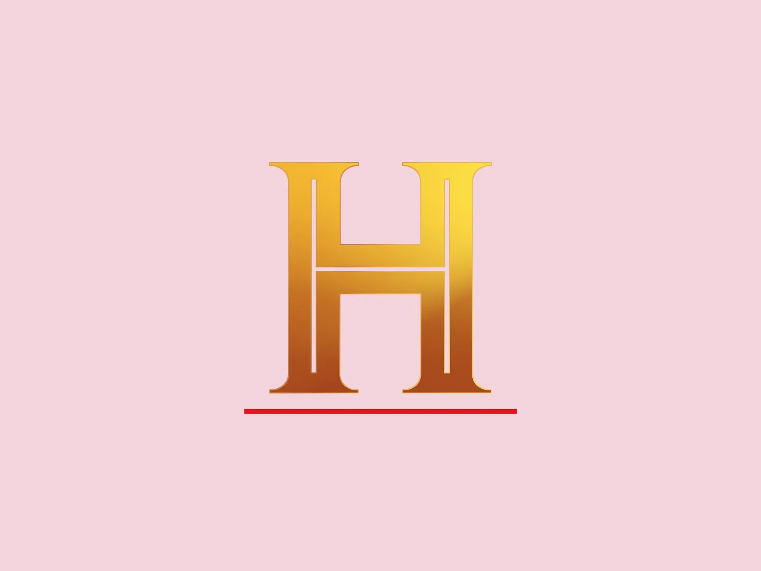 The History emblem showcases a stylized capital letter "H" in a serif font. The primary colors of the logo are a gradient of gold from light metallic gold to a deeper amber at the bottom. The substantial weight of the letter gives an elegant and bold appearance, reminiscent of luxury brands. Smooth lines and a distinct sharp foot at the base of the letter, highlighted by red accents, provide a striking contrast, enhancing its regal presence. The gradient and red accents convey sophistication and warmth.