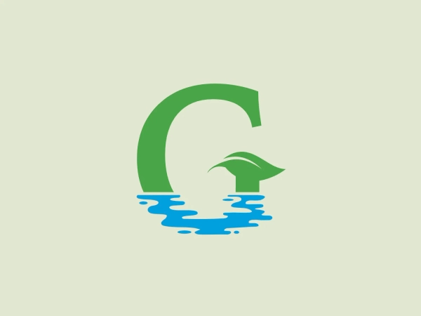 The logo for the City of Groveland features a stylized letter "G" in a vibrant green shade, with its lower half merging into wavy blue lines suggesting water or waves. Inside the upper loop of the "G," there is a green leaf-like shape bringing a natural element to the design. The overall aesthetic is clean, modern, and symbolic, indicating a focus on eco-friendliness and environmental themes, underscored by the green and blue colors emphasizing nature, health, and vitality.