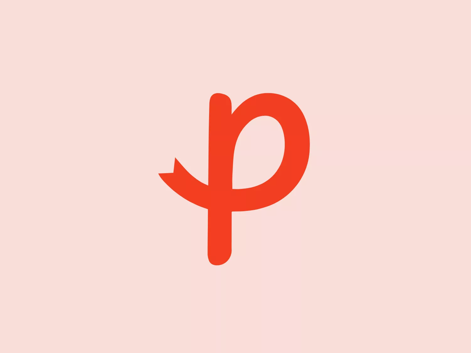 The Penzu logo features a stylized, bold, sans-serif lowercase 'p' that incorporates an arrow curving outward and to the left from the bottom of the letter. The vibrant red hue commands attention and conveys a sense of activity or progress. Its simple yet dynamic design ensures easy recognition and versatility for various applications.