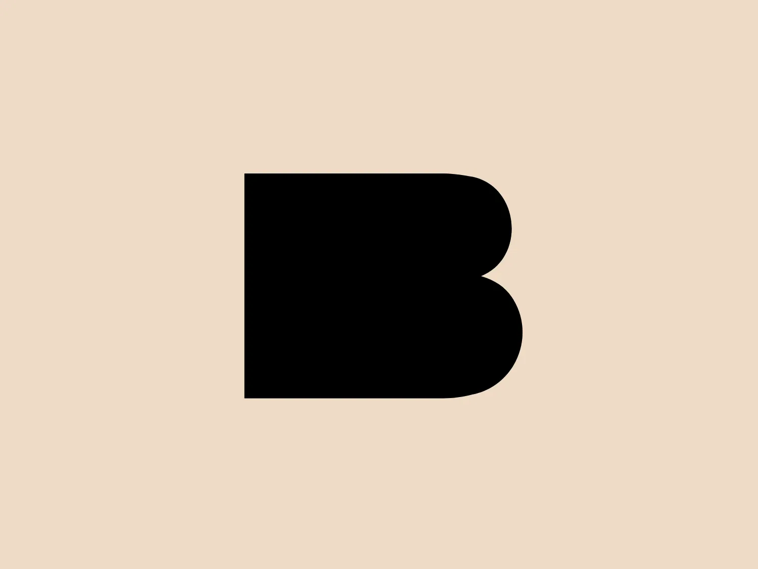 The image depicts a simple, bold logo consisting of a black letter 'B'. This letter has a modern, sans-serif typeface with clean lines and curved corners, giving it a streamlined, contemporary look. The BuildBuddy logo has a solid, monochromatic color scheme that creates a stark contrast and ensures high visibility. The overall design aesthetic is minimalist and would lend itself well to versatile branding applications due to its clear and striking appearance.