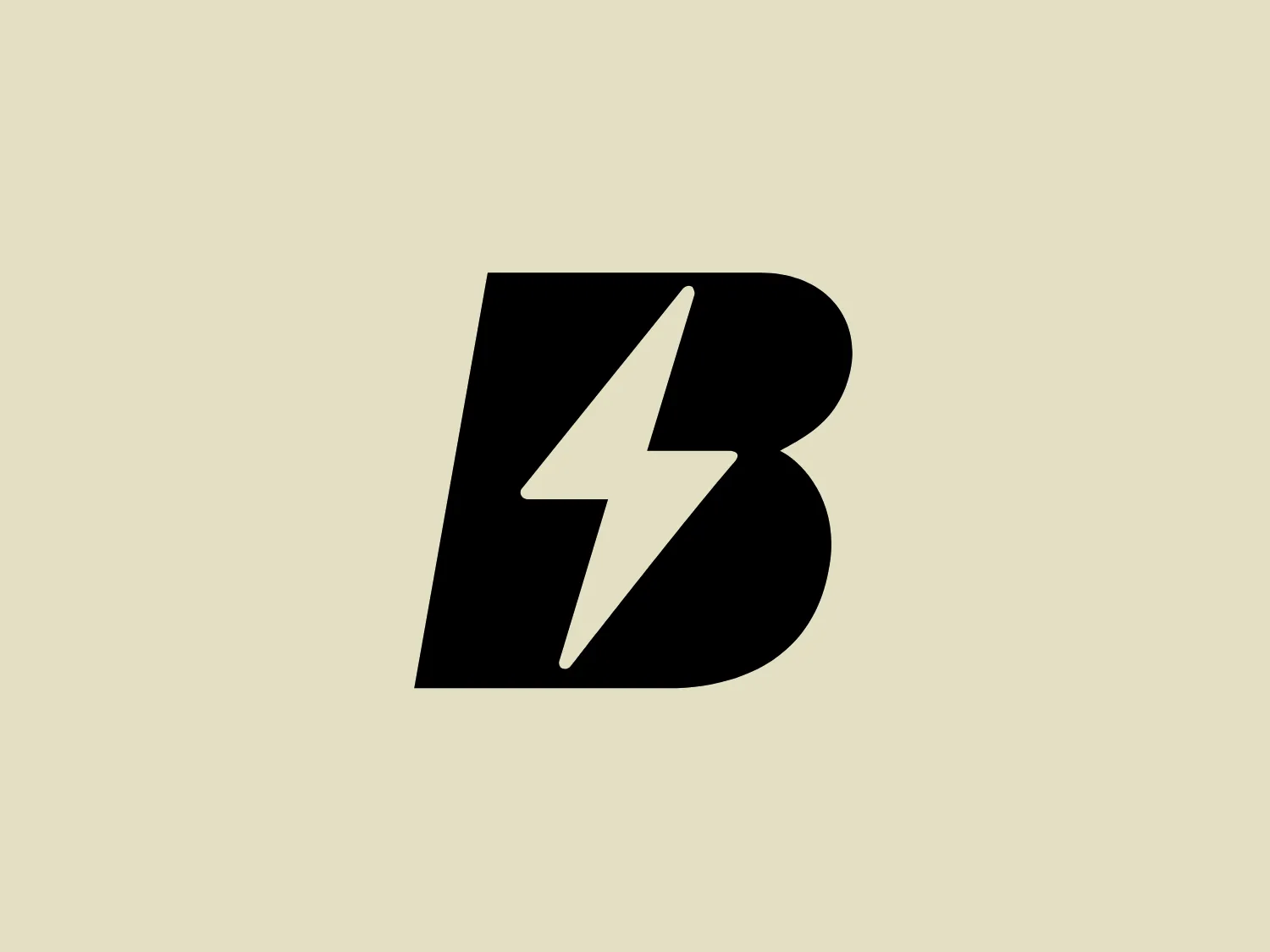 The BETA Technologies logo features a bold, solid black letter "B" with a white lightning bolt cutting through its center, creating a modern and minimalist design. The stark contrast between the black and white elements emphasizes the strong visual impact of the logo. The lightning bolt infuses a sense of power and energy, suggesting dynamism and force. The classic, rounded attributes of the "B" combined with the edgy, contemporary feel of the lightning bolt create a striking visual identity for the business.