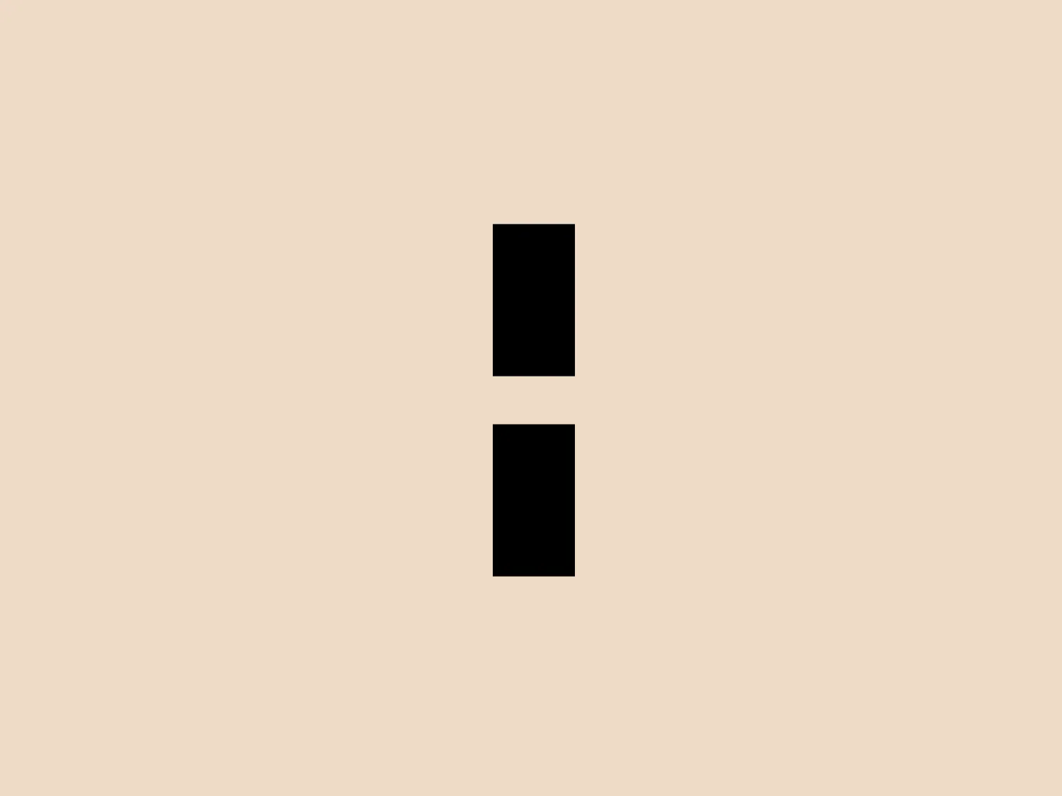 The Industri logo displays a minimalistic design featuring two vertical black rectangles of identical shape and size, separated by a gap. The clean lines and simplistic approach create a sense of balance and uniformity, giving the logo a contemporary and versatile aesthetic. With sharp corners and a solid fill, the rectangles stand out against a lighter background, presenting an abstract and professional appearance that can be representative of various industries or concepts such as architectural strength, equality, or a pause symbol.
