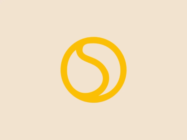 The logo presented for Sovereign Sports is a stylized abstract design formed by a continuous, smooth looping line that creates a dynamic, circular motion suggestive of fluidity and forward momentum. It is monochromatic, featuring a bold and bright shade of yellow that offers a sense of energy and innovation. The design aesthetic is modern and minimalist, with the absence of additional elements allowing the unique shape to stand out as the focal point. An interesting feature is the illusion of a stylized letter 'S' created within the negative space, providing a layer of visual intrigue.