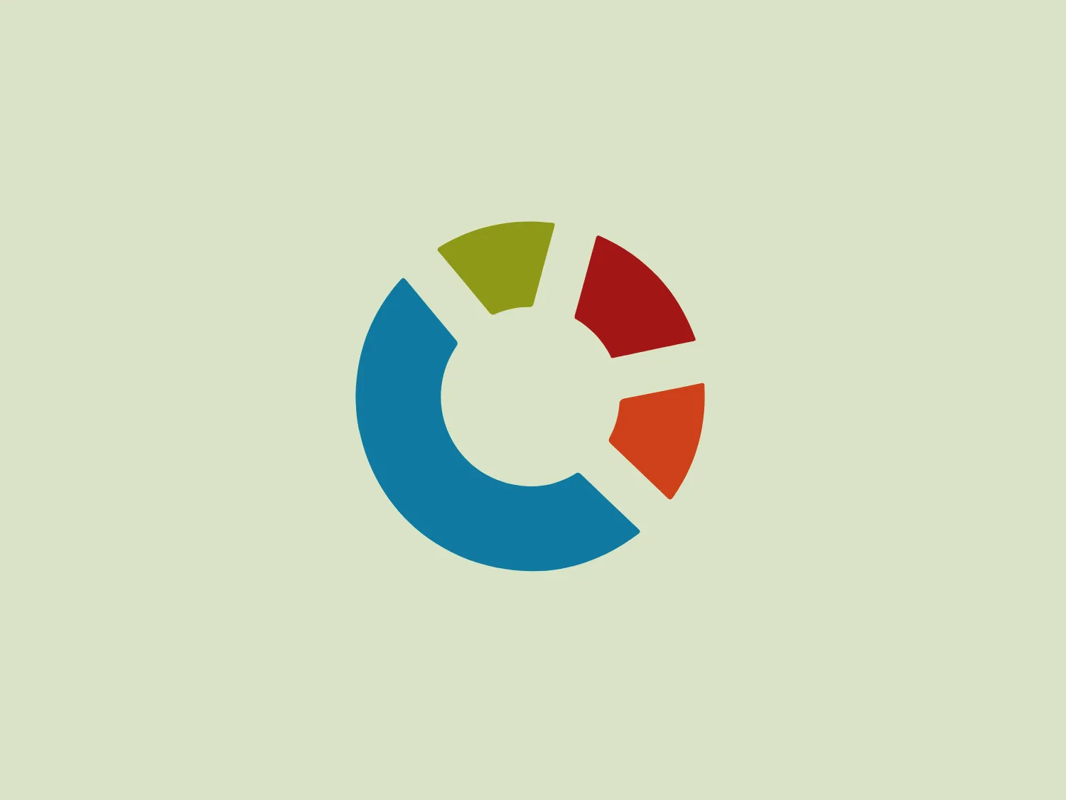 The Cuso International logo features a stylized circular shape segmented into three different colored sections - vibrant green, bold red, and deep blue, in a dynamic and rotating movement. The central white space doubles as part of the circle and an implied letter "C". The colors are bright and vivid, suggesting energy and creativity within the design. The logo has a clean, modern feel with a playful twist due to the varying segment sizes and the illusion of rotation.