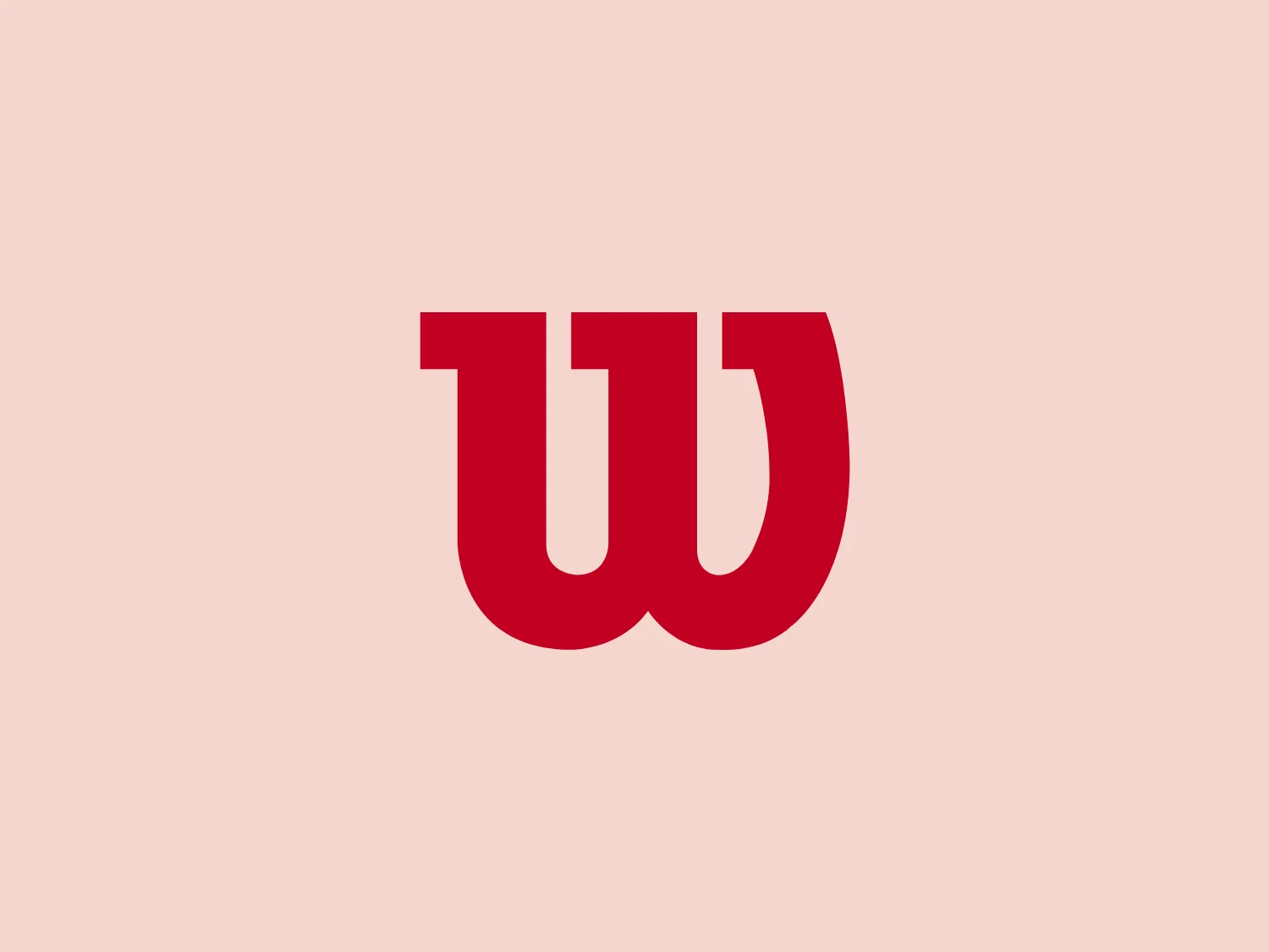 Wilson's logo is a stylized letter "W" made of two interlocking 'U' shapes. The logo is bold and symmetrical, featuring a vibrant red color that exudes strength and energy. The tails of each 'U' curve outward, implying motion and fluidity, adding a modern and dynamic edge to the design. The clever use of negative space forms the central part of the "W," giving the logo a sleek and minimalist aesthetic that would appeal to contemporary brands.