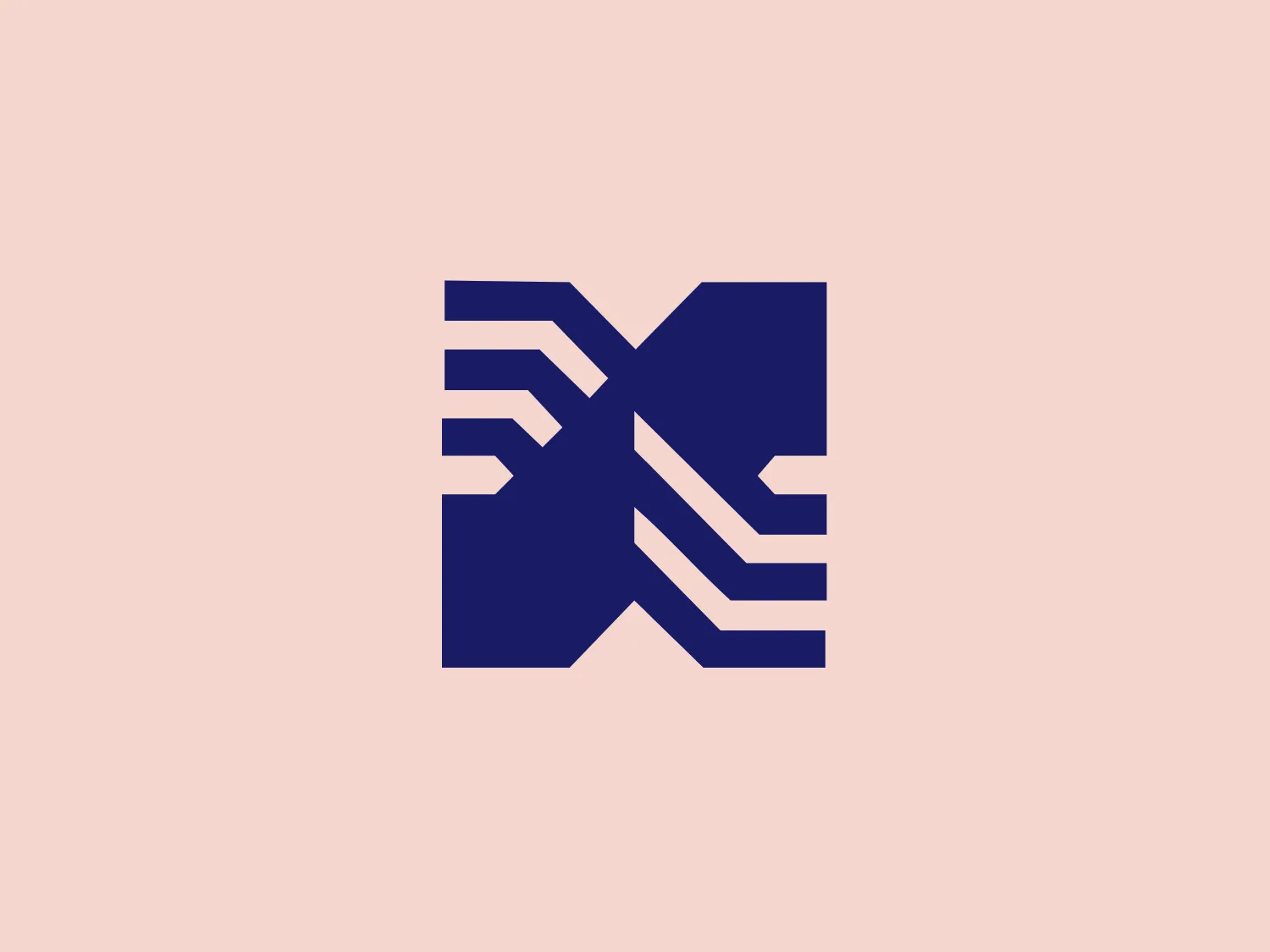The BorgWarner logo is a stylized abstract mark consisting of geometric shapes resembling arrows or chevrons pointing towards the left and intersecting to form a bold "X" shape. The logo utilizes a strong, monochromatic deep blue color, giving it a professional and modern appearance. It features a series of parallel lines with varying thicknesses, creating a sense of movement and dynamism. With clean lines and sharp angles, the design conveys precision and cutting-edge technology, while the symmetrical arrangement provides balance and stability.