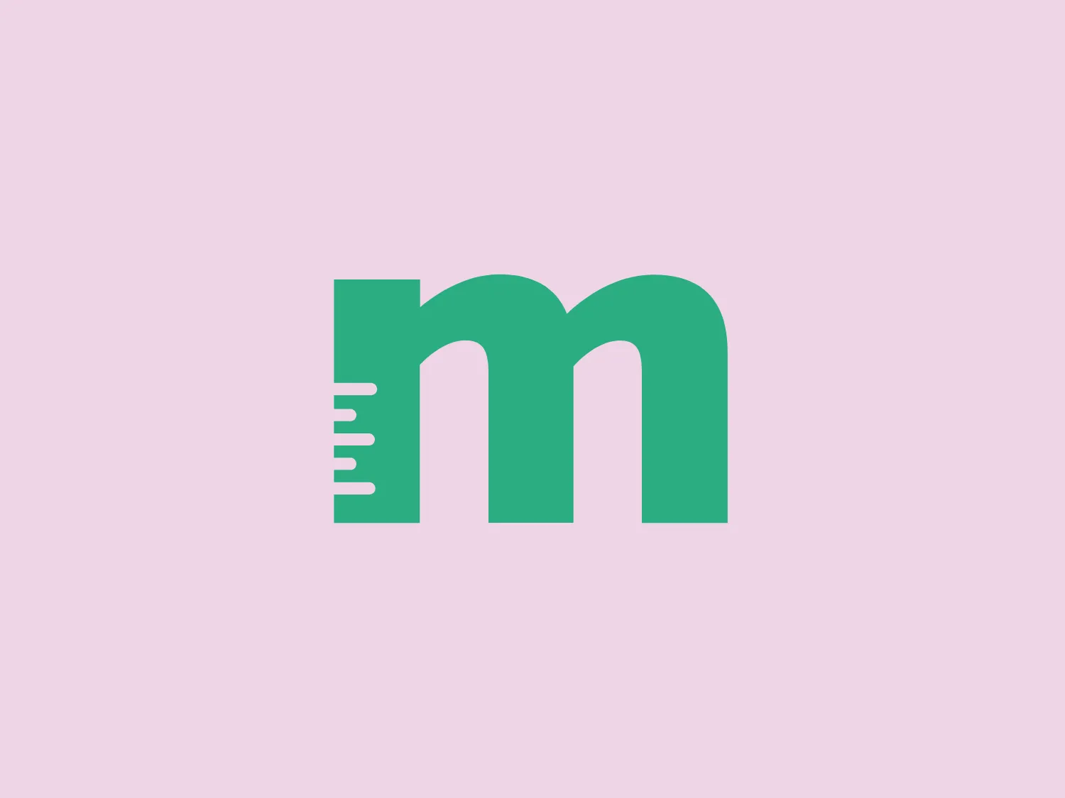 The Measurabl logo features a modern and minimalist stylized letter "m". The bold, smooth curve of the main body creates a strong and clean silhouette, while the left stem of the "m" includes three progressively shorter horizontal lines, adding detail and visual interest. The logo is presented in a vibrant shade of teal, contributing to its fresh and contemporary feel and a sense of innovation and approachability.