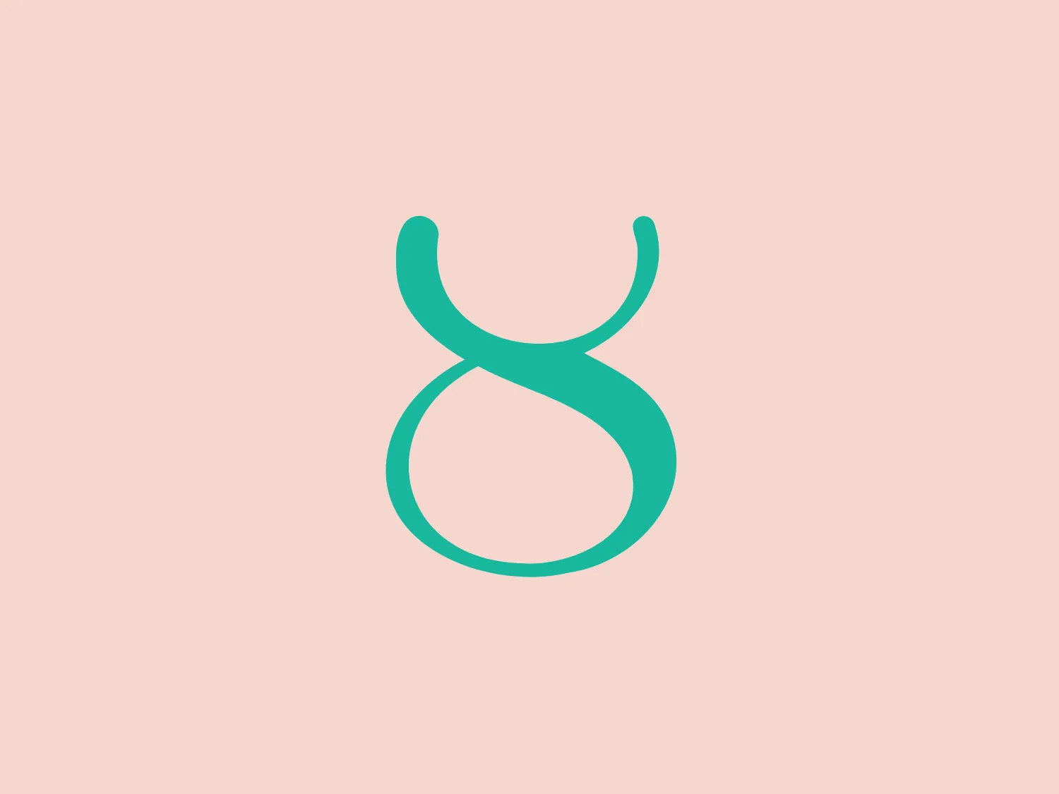 The Farm8 logo displays a stylized design featuring two main elements: an abstract representation of a letter or symbol similar to the shape of a bull or Taurus sign, merged with a circular form below it. The smooth, continuous lines suggest a seamless connection between the elements. The logo's vibrant teal color exudes freshness and modernity. The overall design aesthetic is minimalistic and contemporary, with a sense of fluidity and dynamism conveyed by the curvatures. The simplicity of the design ensures versatility and recognition across various media.