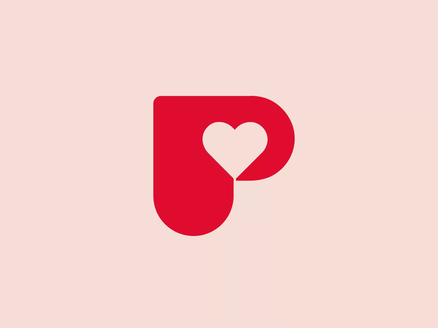 The Pigeon logo features a bold, red-colored design that incorporates an abstract shape resembling a combination of the letter 'P' and a heart. The primary element is a red silhouette forming the right side of the 'P', while the negative space inside it creates the heart shape. The logo's modern simplicity and playful creativity are achieved through the use of negative space to suggest multiple meanings. The boldness of the red color conveys a sense of passion or intensity, representing love or a heart-centered approach. The logo's clean lines and lack of additional embellishments contribute to its contemporary and memorable quality. For a background that complements this design, a soft and neutral shade would work well to maintain focus on the logo.