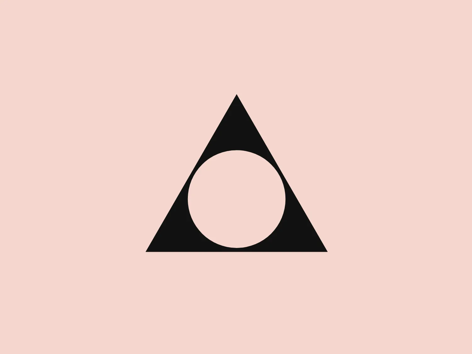 The logo for Alpina Watches consists of a solid, bold red equilateral triangle containing a perfectly centered white circle. The strong geometric shapes create a sense of stability and focus, with the circle seemingly creating a void or negative space that draws the eye inward. The contrast between the red and white produces a striking visual effect, and the simplicity of the design gives it a modern and clean aesthetic. The use of primary shapes suggests an elemental or foundational aspect to the brand or entity it represents.