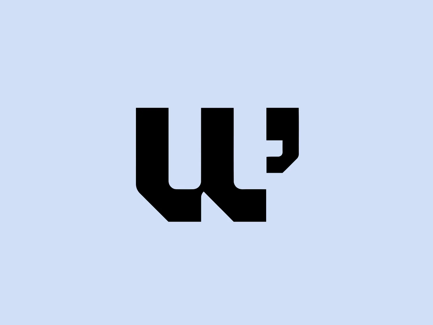 The Davey Woituski logo is a modern and minimalistic stylized monogram consisting of two letters. The design uses solid black for a bold and easily recognizable look. The letters are geometrically designed with sharp edges and innovative negative space that allows them to seamlessly interlock. The logo has a dynamic and forward-thinking vibe, suggesting a brand associated with innovation, technology, or design. It features a subtle complexity where the negative space forms an additional letter or shape. For this logo, a lighter backdrop is preferable to maintain contrast and visibility.