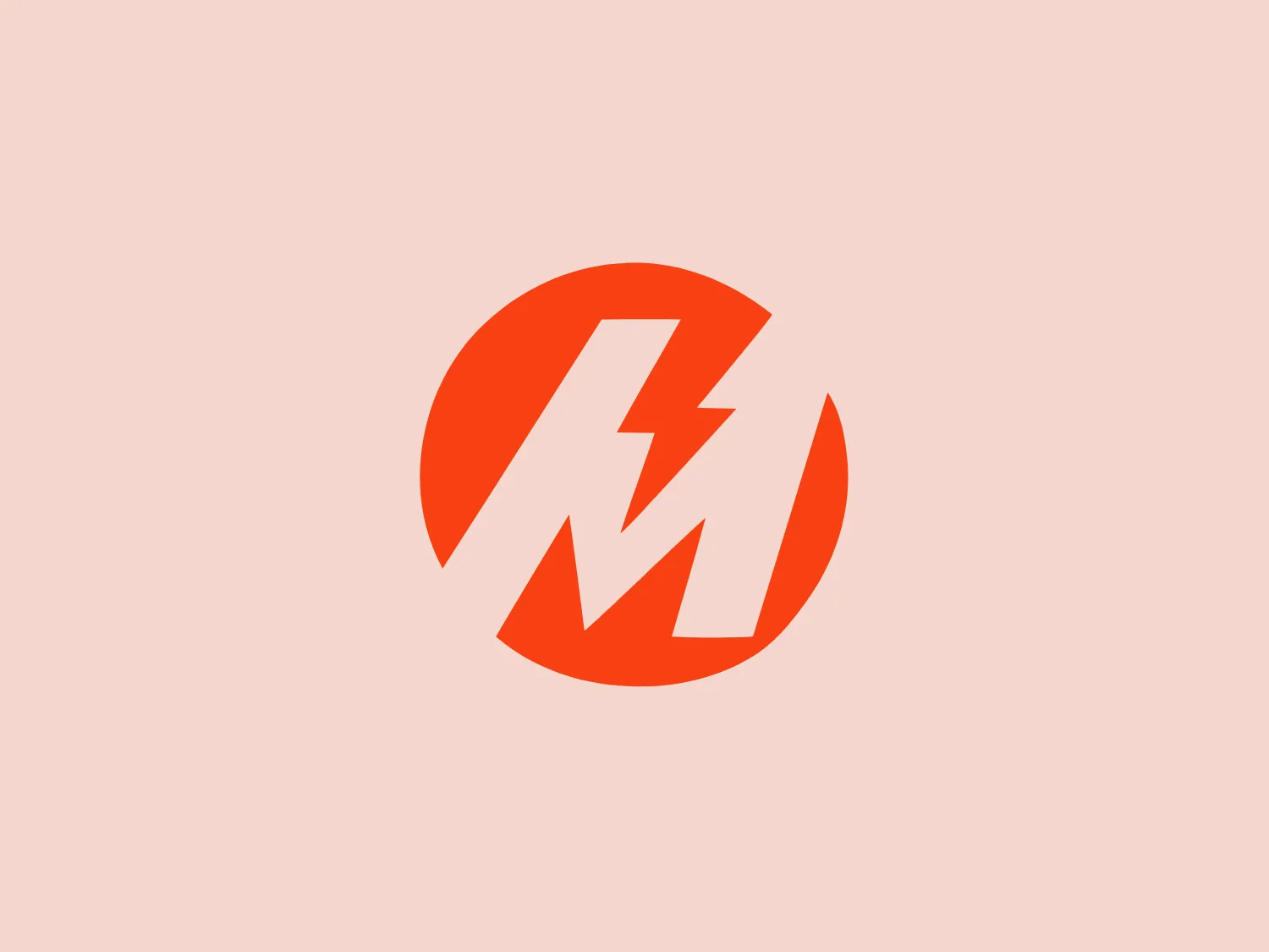The Meralco logo features a stylized, angular lightning bolt in white, cutting dynamically across a vibrant, solid orange circle. The bolt itself has sharp edges and points, conveying a sense of energy and power. The simplicity of the design gives it a modern and impactful aesthetic, as the high-contrast color scheme makes the logo stand out boldly. The circular shape envelops the bolt, suggesting completeness and a global or universal aspect to the brand identity.