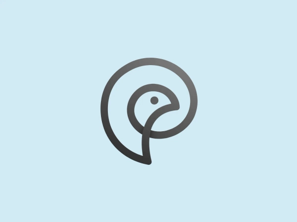The logo for Phylum showcases a stylized spiral or swirl design in a gradient of blue to light blue. The design resembles an abstract bird or a "Q" letterform, with smooth and fluid lines that suggest motion or natural organic form. The aesthetic is clean, modern, and possibly communicates themes of growth, evolution, or agility.