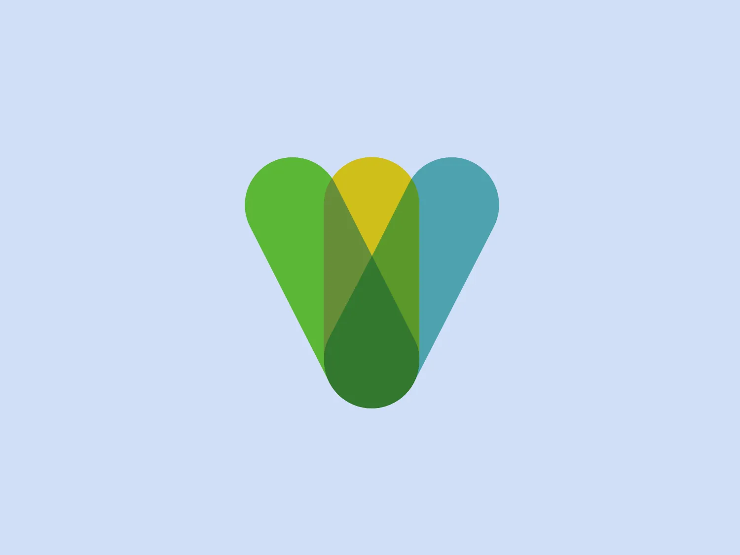 The logo for Viridiant features a stylized, abstract mark with three overlapping shapes resembling petals or leaves. Each shape has a smooth gradient, transitioning from one color to another. The left shape showcases a green gradient (#8BBF45 to #72A13E), the central shape transitions from yellow to green (#F4D648 to #ADC23E), and the right shape showcases a blue to green gradient (#60A9CE to #4CA39E), resulting in a harmonious and natural color palette. The design conveys growth, unity, and ecological or organic themes through its color choices and the interplay of shapes, while the gradients add depth and a sleek, modern aesthetic to the overall design. Hexcode: #F3DDEB