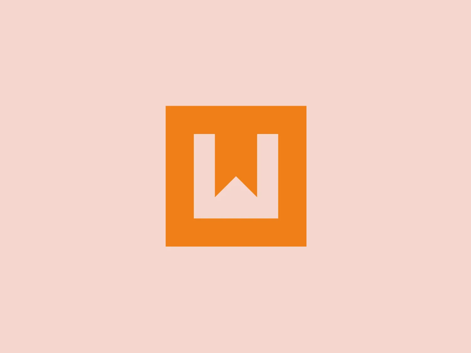 The image portrays a modern and simple logo design for Wasel. It features an uppercase "W" in white, set against a vivid orange square background. The "W" has a clean, bold sans-serif typeface, creating a strong and clear presence. This minimalistic design suggests sophistication and directness, with the sharp edges of the "W" contrasting with the perfect square shape, accentuating a bold and contemporary aesthetic.
