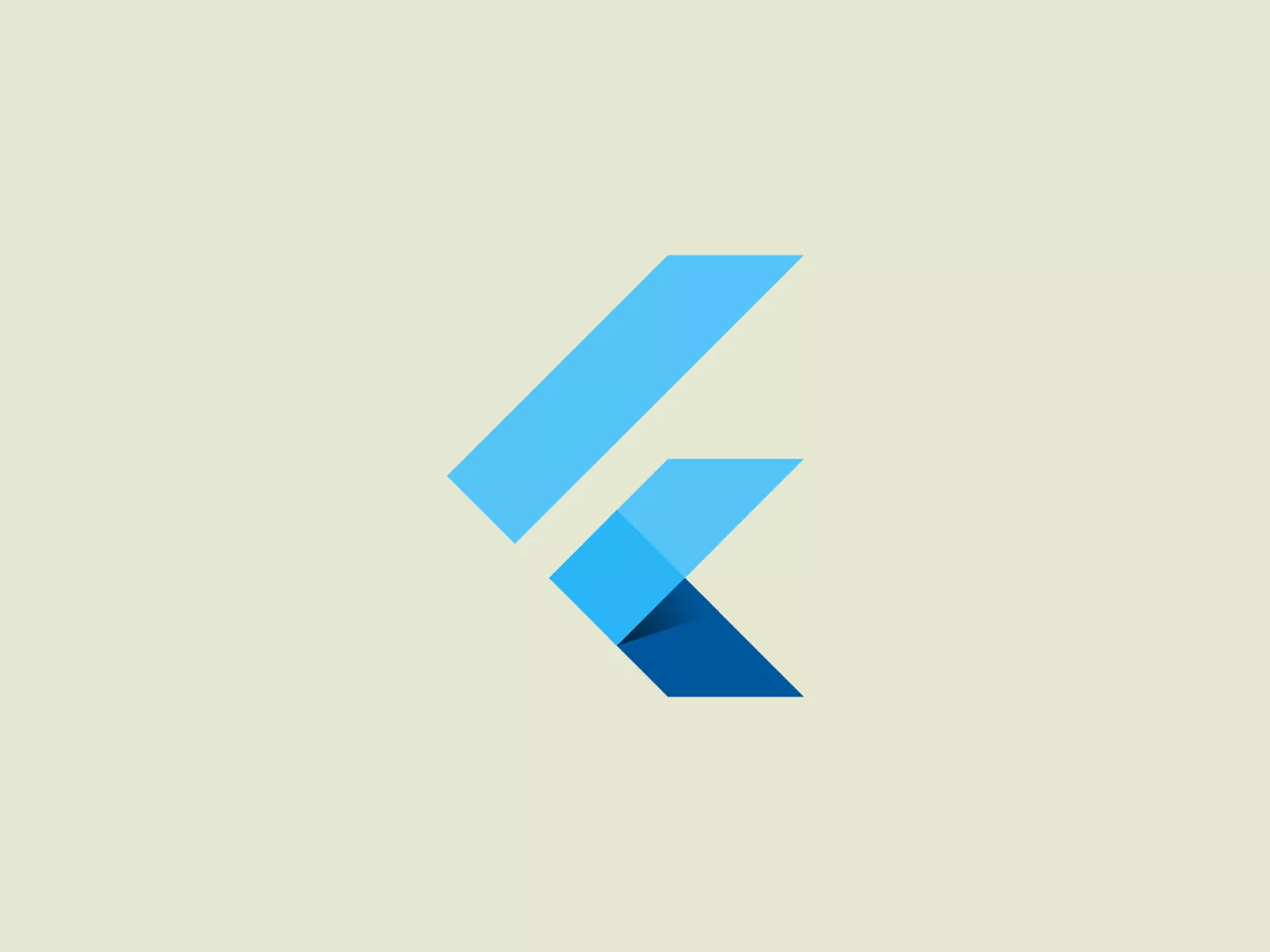 The logo for Flutter features an abstract, geometric design resembling a stylized letter 'Z' or a dynamic arrow pointing upwards to the right. Comprised of intersecting shapes, it creates a sense of motion. The gradient from light sky blue to a deeper navy blue adds depth and a modern, professional feel. The sharp, clean edges give the logo a sleek and contemporary look. This minimalist design effectively conveys a sense of innovation and forward-thinking.