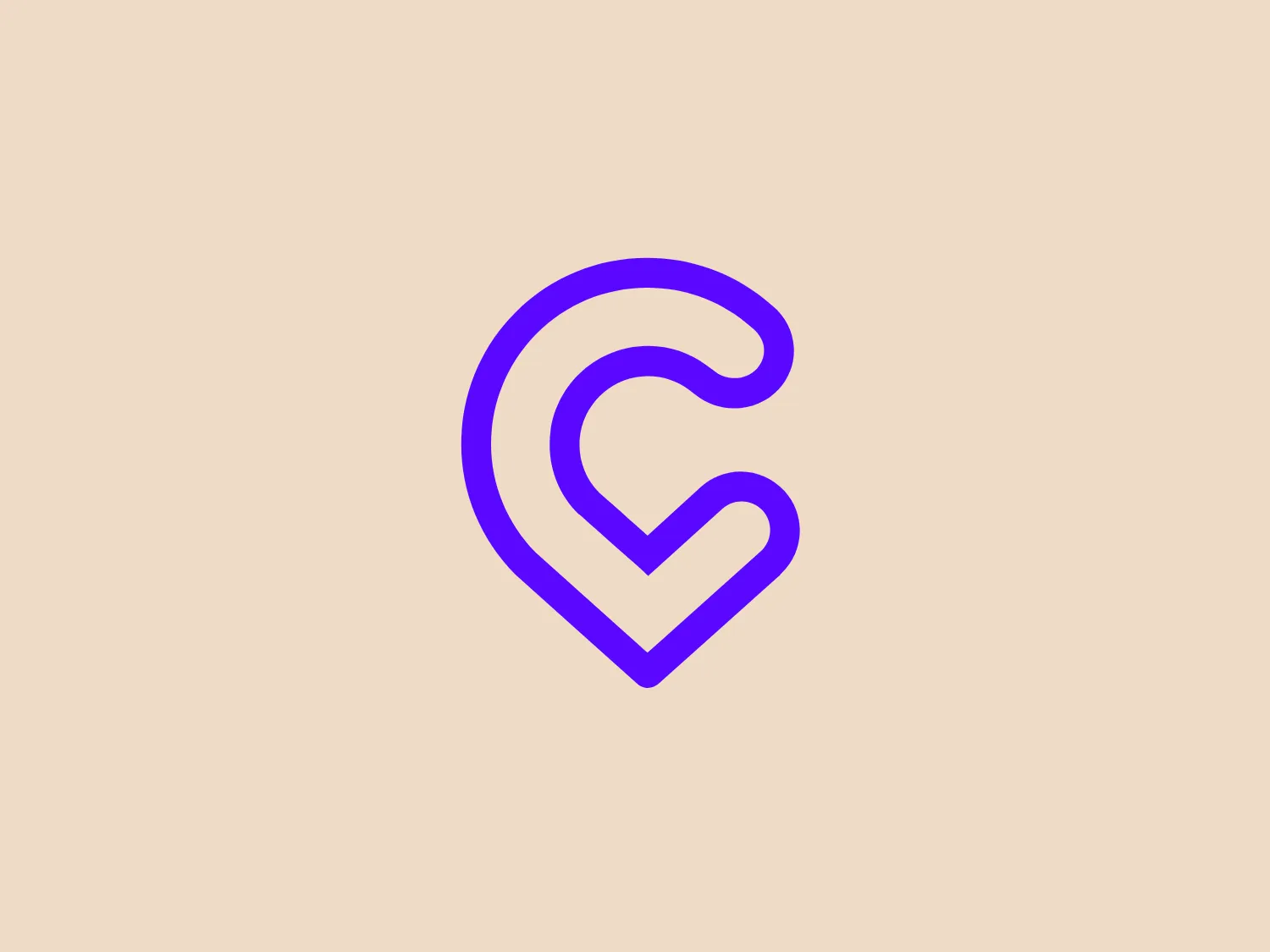 The Cabify logo features a stylized letter that combines elements of both a "C" and a "G" in a fluid, continuous line. The design is sleek and modern with rounded edges, giving it a soft and approachable feel. It is a single shade of purple, which suggests creativity and imagination while maintaining a professional tone. The symbol lacks any additional embellishment, resulting in a clean and minimalistic look. This simple yet elegant design would pair well with a subtle background to maintain its refined appearance.